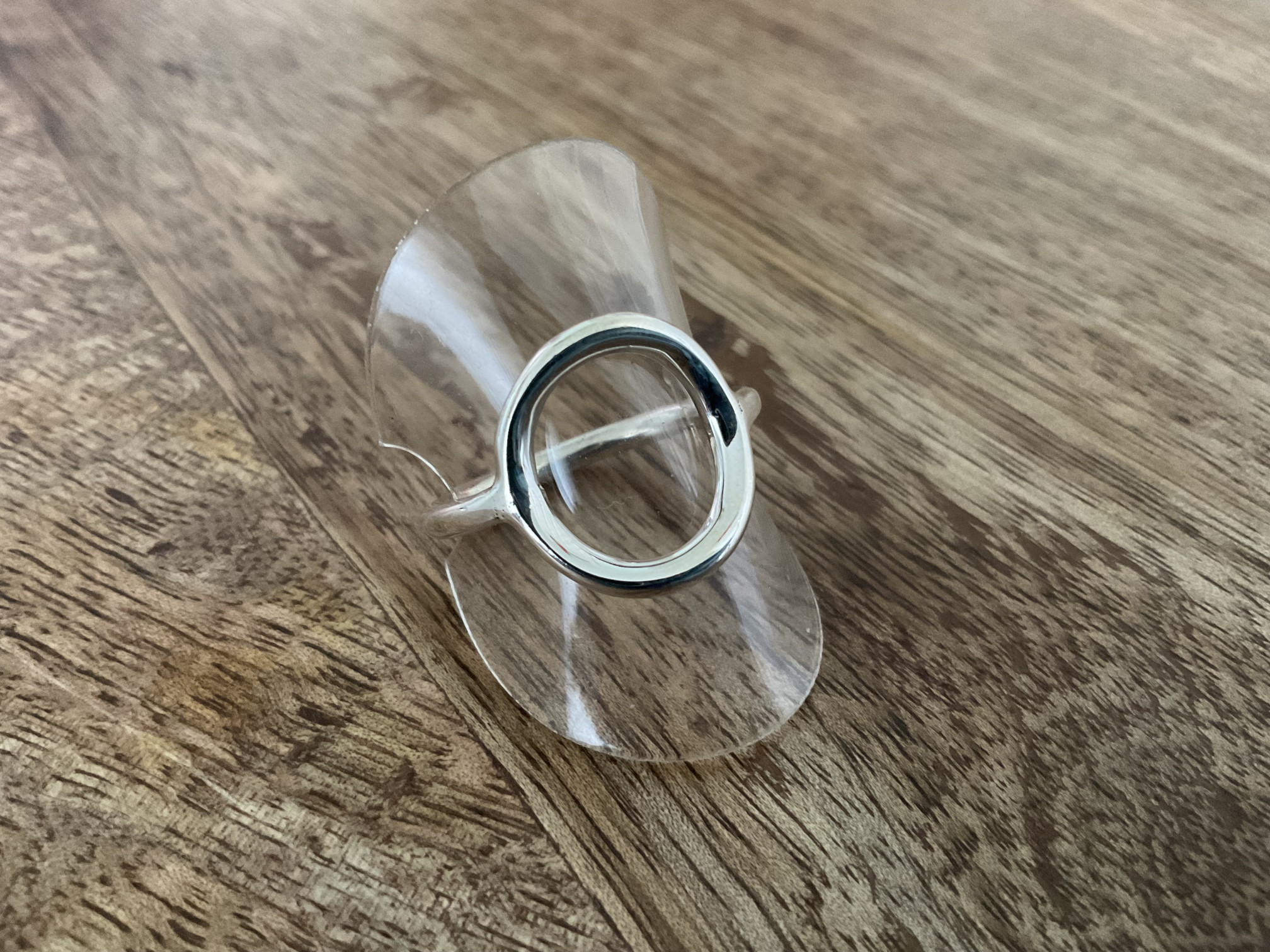 Circle Silver Ring - Click Image to Close